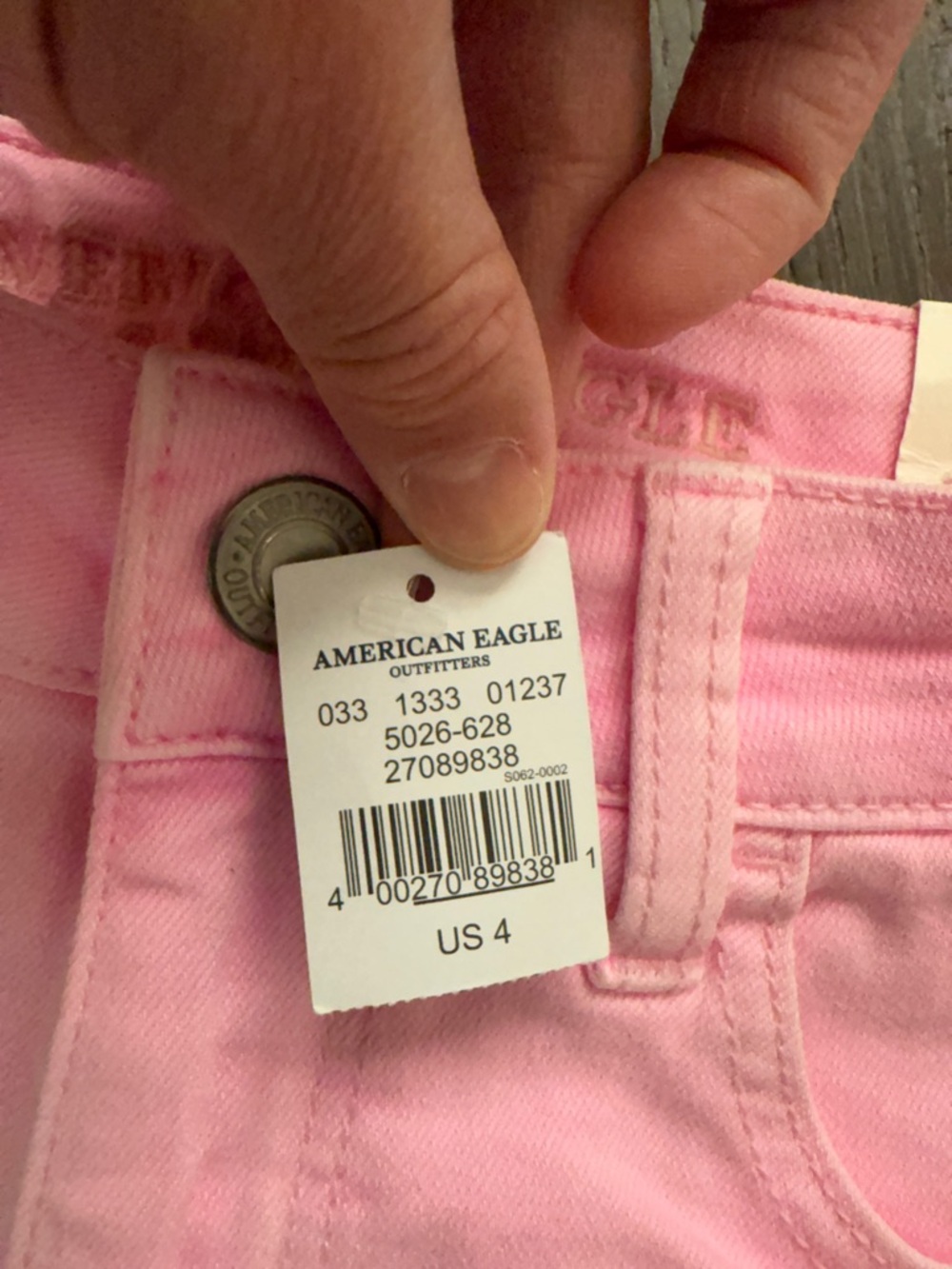 American Eagle Outfitters Pink Distressed Denim Shorts - Picture 5 of 6